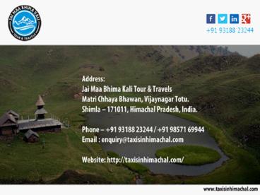 Manali Tour Packages, Car Hire Services in   Himachal
