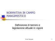 NORMATIVA IN CAMPO MANGIMISTICO