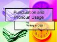 Punctuation and Pronoun Usage PowerPoint PPT Presentation