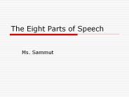 The Eight Parts of Speech