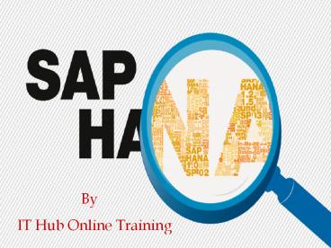 Famous SAP HANA Online Training | SAP HANA Online