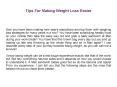 Tips For Making Weight Loss Easier PowerPoint PPT Presentation