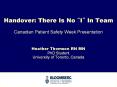 Handover: There Is No  PowerPoint PPT Presentation
