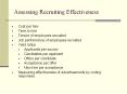 Assessing Recruiting Effectiveness PowerPoint PPT Presentation