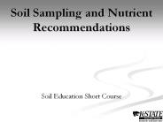 Soil Sampling and Nutrient Recommendations