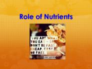 Role of Nutrients