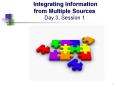 Integrating Information from Multiple Sources Day 3, Session 1 PowerPoint PPT Presentation