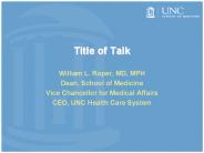 Title of Talk