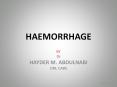 HAEMORRHAGE PowerPoint PPT Presentation