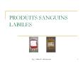 PRODUITS SANGUINS LABILES PowerPoint PPT Presentation