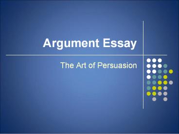 Argument Essay