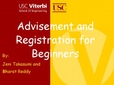 Advisement and Registration for Beginners