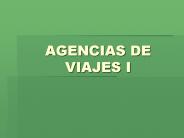 AGENCIAS DE VIAJES I