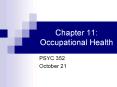 Chapter 11: Occupational Health PowerPoint PPT Presentation