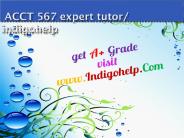 ACCT 567 expert tutor/ indigohelp