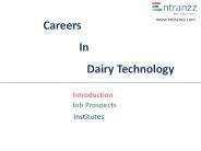 Careers In  Dairy Technology