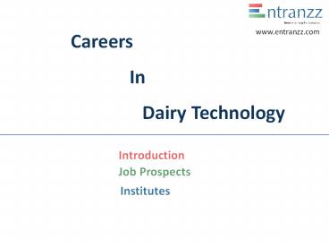 Careers In  Dairy Technology (1)