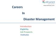 Careers In  Disaster Management