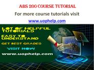 ABS 200 ACADEMIC ACHIEVEMENT / UOPHELP