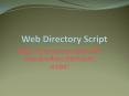 PHP Business Directory Script | Web Directory Script PowerPoint PPT Presentation