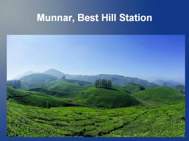 Places to visit in munnar