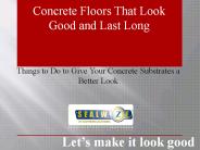 Concrete Flooring Best Practicies