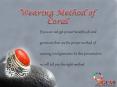Wearing Method of Coral Gemstone PowerPoint PPT Presentation