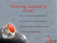 Wearing Method of Coral Gemstone