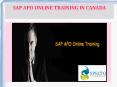 sap apo online training in canada PowerPoint PPT Presentation