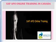 sap apo online training in canada