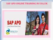 sap apo online training in usa,uk