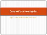 Culture For A Healthy Gut