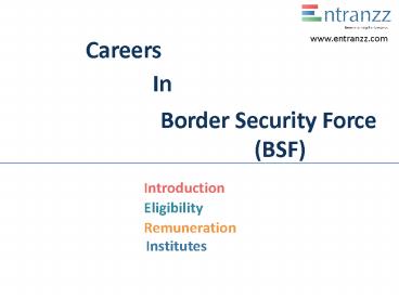 Careers In Border SecurityForce