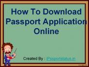 Online passport application form