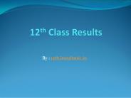 12th Class Results 2016