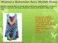 Womens Bohemian Stylish Dress PowerPoint PPT Presentation