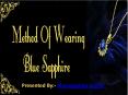 Method of Wearing Blue Sapphire Stone PowerPoint PPT Presentation