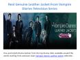 Quality Jacket Made Of Leather From The Vampire Diaries Characters PowerPoint PPT Presentation