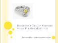 Benefits Of Yellow Sapphire  Stone For Girl Part – 1 PowerPoint PPT Presentation