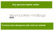 Buffalo leather wallet