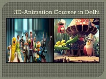 3d animation courses in delhi