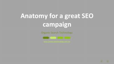 Anatomy of a Great SEO Campaign - Presentation