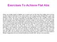 Exercises To Achieve Flat Abs
