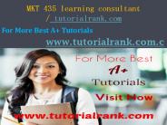 MKT 435 learning consultant - tutorialrank.com