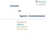 Careers In sports commentator