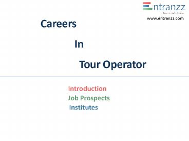 Careers In Tour Operator