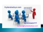 Sap security Online Training |SAP Security Training in India.