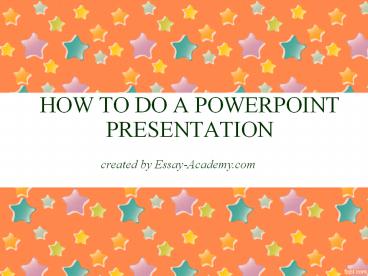 How to do a Presentation in PowerPoint