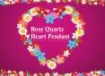Valentine Day Gift Rose Quartz Heart Pendant