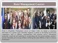 Hotel Management Courses PowerPoint PPT Presentation
